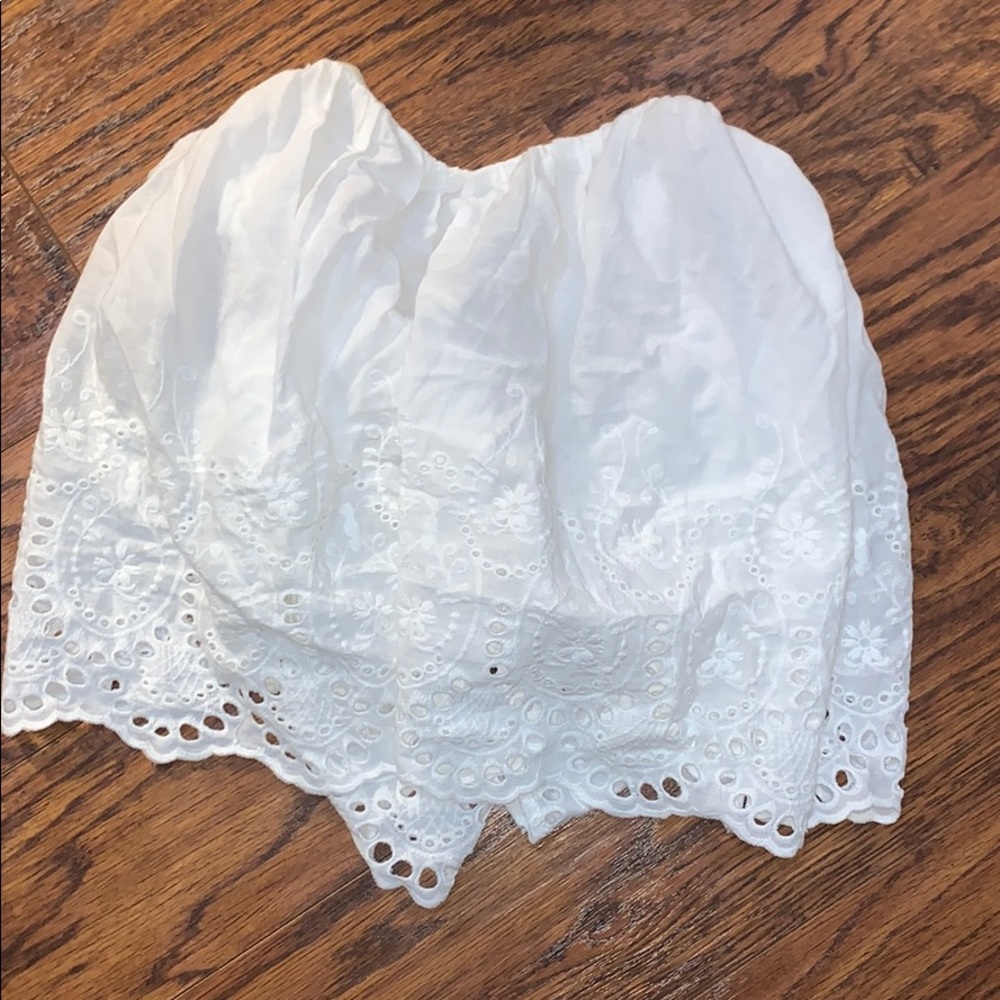 Flow white crop top with zipper